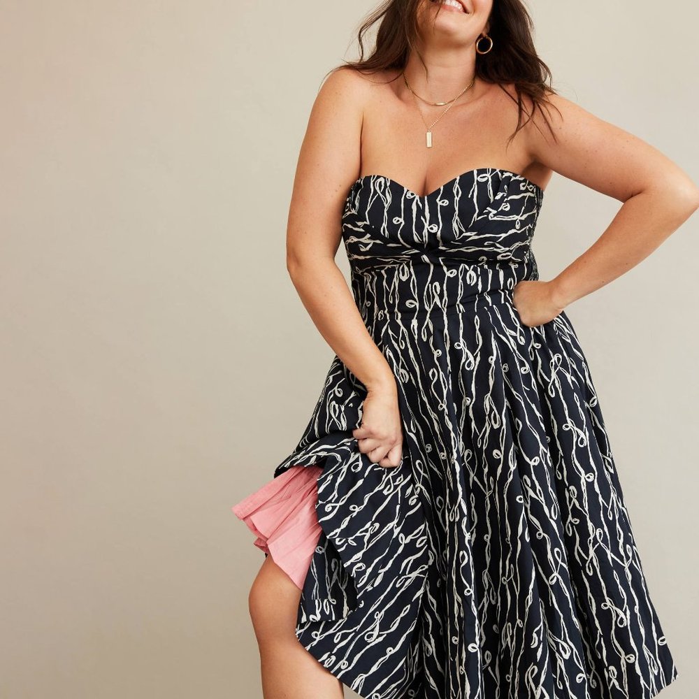 HTF Anthropologie Cerys Halter Midi Dress - Picture 1 of 4